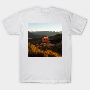 Orange Mountain Cabin During Beautiful Sunset T-Shirt